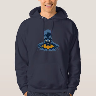 Batman Shattered Bust With Gold Logo Hoodie
