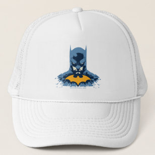 Batman Shattered Bust With Gold Logo Trucker Hat