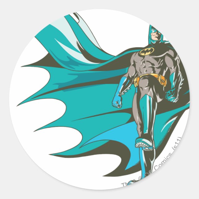 Batman Standing Classic Round Sticker (Front)