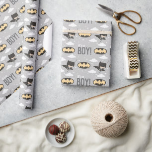 Batman Super Hero Baby Shower Wrapping Paper