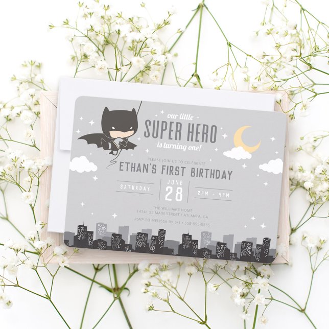 Batman Super Hero First Birthday Invitation (Creator Uploaded)