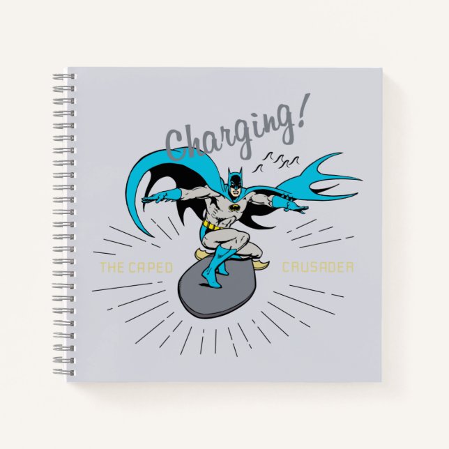 Batman Surfing - Charging! Notebook (Front)