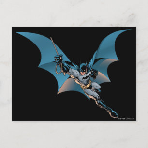 Batman swing into action postcard