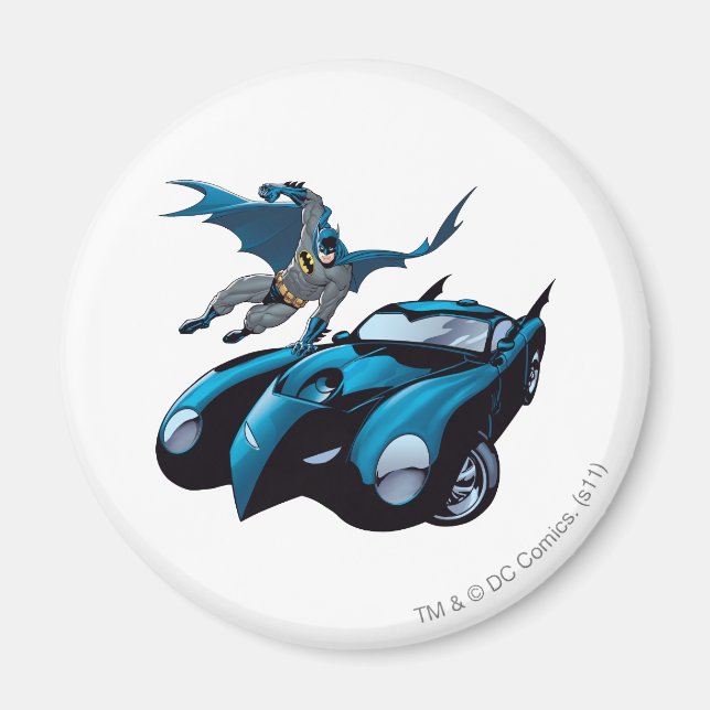 Batman swings over magnet (Front)