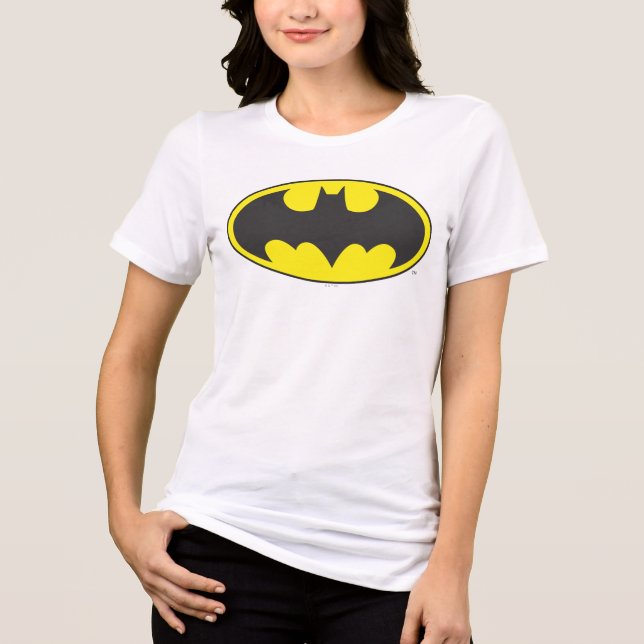 Batman Symbol | Bat Oval Logo Tri-Blend Shirt (Front)