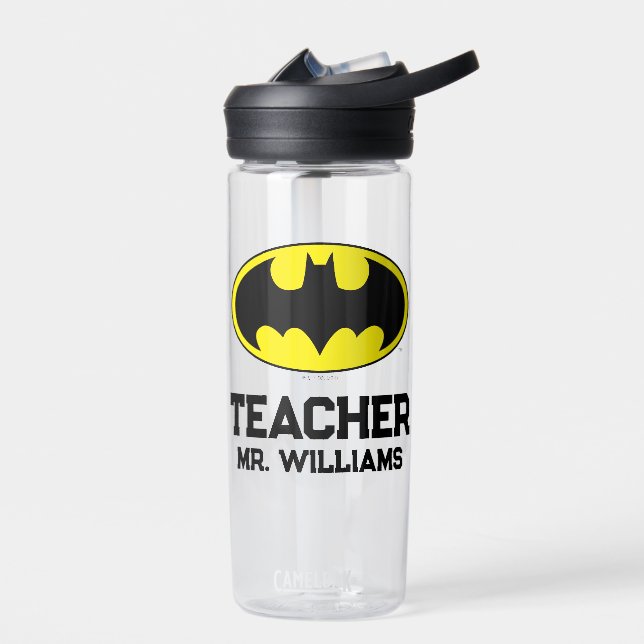 Batman Symbol | Bat Oval Logo Water Bottle (Left)