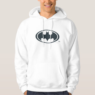 Batman Symbol   Black and White Logo Hoodie