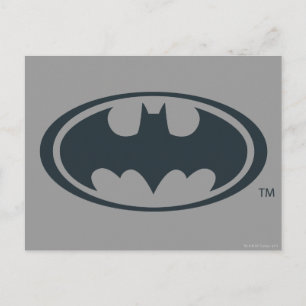 Batman Symbol Black and White Logo Postcard