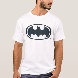Batman Symbol   Black and White Logo T-Shirt