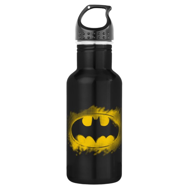 Batman Symbol | Black and Yellow Logo 532 Ml Water Bottle (Front)