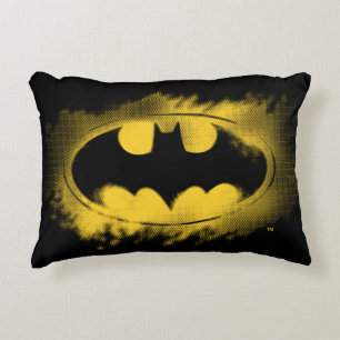 Batman Symbol Black and Yellow Logo Decorative Cushion