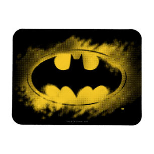 Batman Symbol   Black and Yellow Logo Magnet