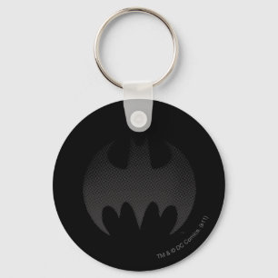 Batman Symbol   Black White Fade Logo Key Ring