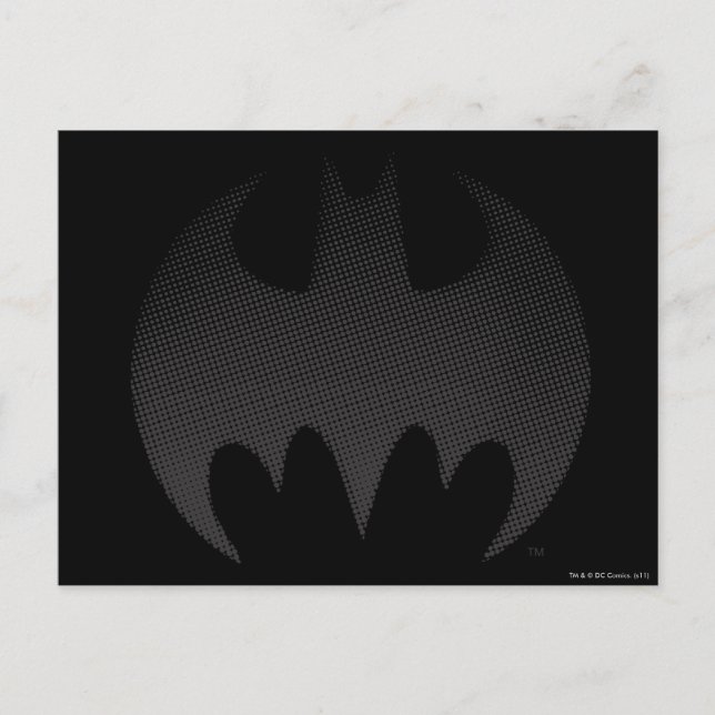 Batman Symbol | Black White Fade Logo Postcard (Front)