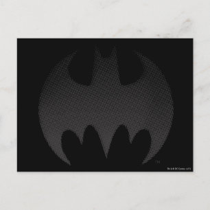 Batman Symbol Black White Fade Logo Postcard