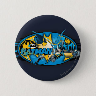 Batman Symbol   Classic Collage Logo 6 Cm Round Badge