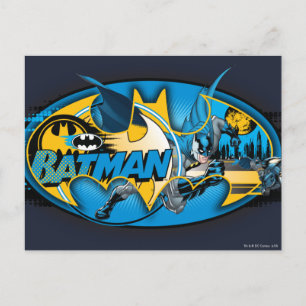 Batman Symbol Classic Collage Logo Postcard