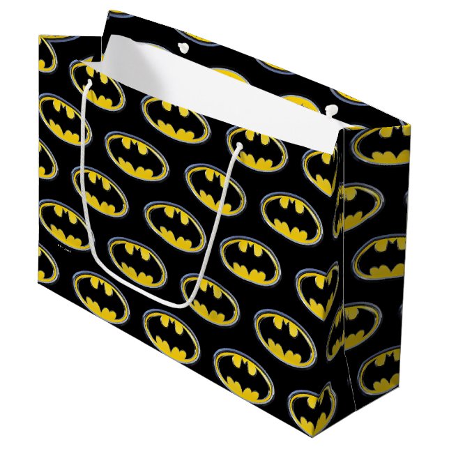Batman Symbol | Classic Logo Large Gift Bag (Front Angled)