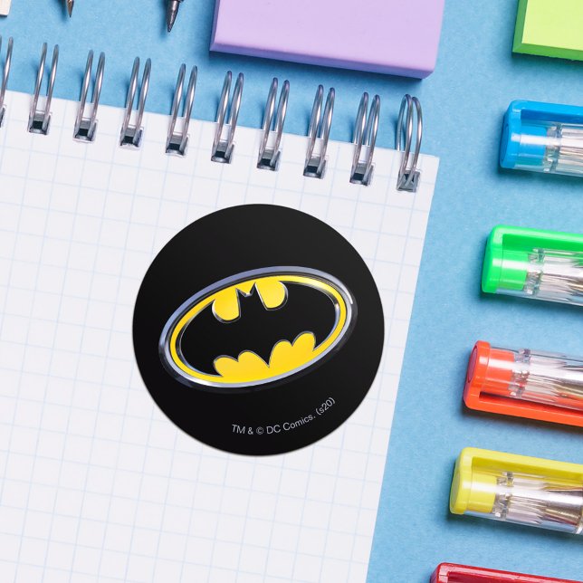 Batman Symbol | Classic Logo Round Sticker (Creator Uploaded)