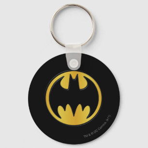 Batman Symbol   Classic Round Logo Key Ring