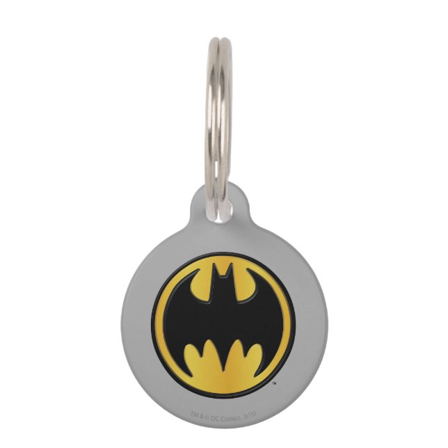 Batman Symbol | Classic Round Logo Pet Tag (Front)