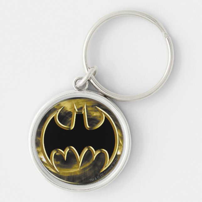 Batman Symbol | Gold Logo Key Ring (Front)