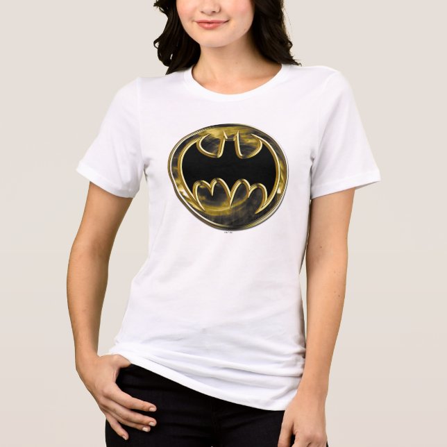 Batman Symbol | Gold Logo Tri-Blend Shirt (Front)