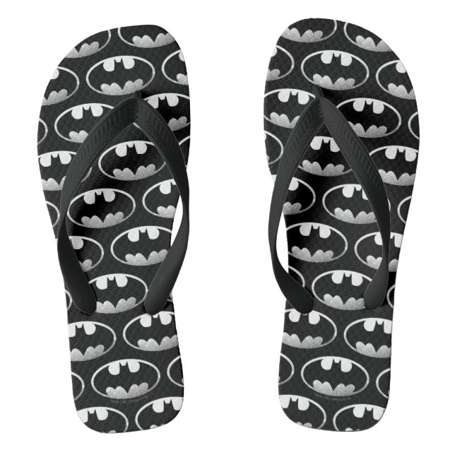 Batman Symbol | Grainy Logo Jandals (Footbed)