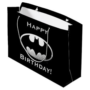 Batman Symbol Grainy Logo Large Gift Bag