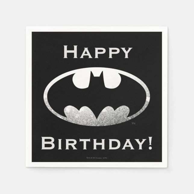 Batman Symbol | Grainy Logo Napkin (Front)