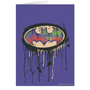 Batman Symbol Green Purple Red Logo
