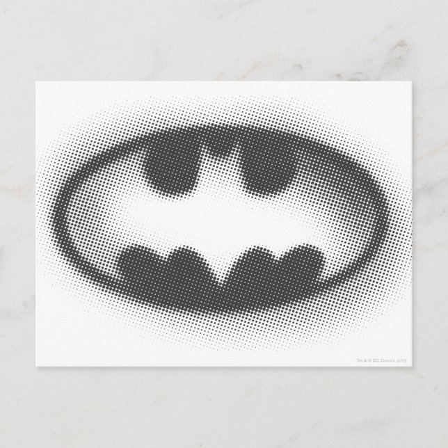 Batman Symbol | Halftone Logo Postcard (Front)