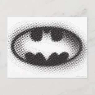 Batman Symbol Halftone Logo Postcard