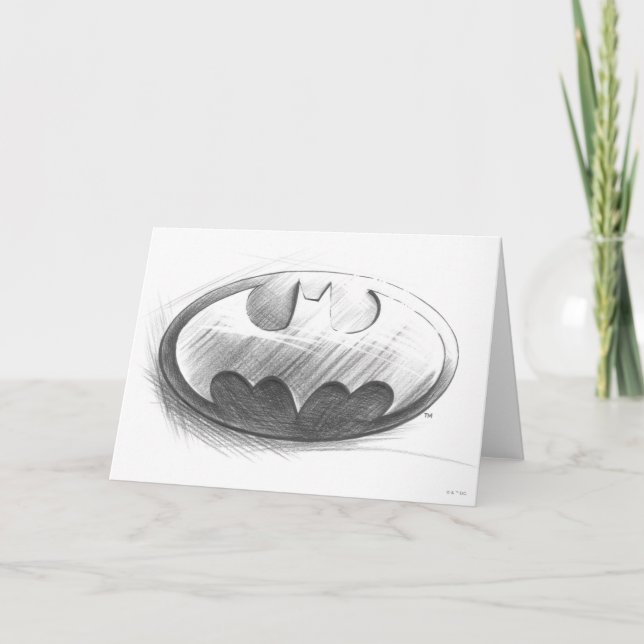 Batman Symbol | Insignia Drawing Logo Card (Front)