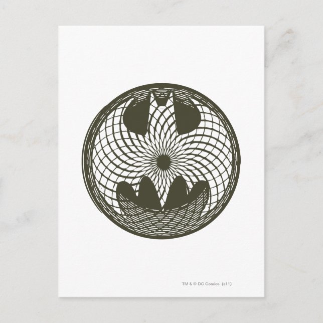 Batman Symbol | Nouveau Circle Logo Postcard (Front)
