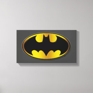 Batman Symbol   Oval Gradient Logo Canvas Print