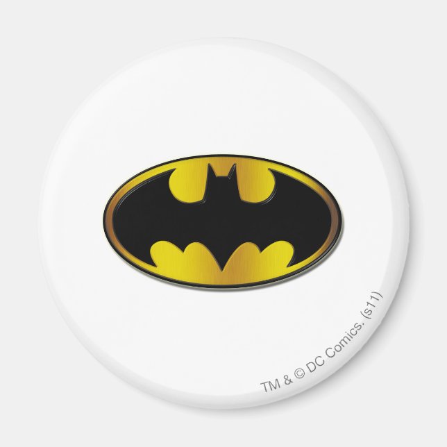 Batman Symbol | Oval Gradient Logo Magnet (Front)