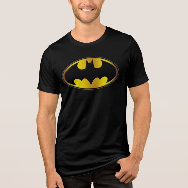 Batman Symbol | Oval Gradient Logo Tri-Blend Shirt (Front)