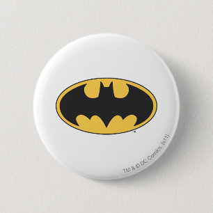 Batman Symbol   Oval Logo 6 Cm Round Badge
