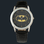 Batman Symbol | Oval Logo Watch<br><div class="desc">Batman Urban Legends Style Bat Logo | The classic Batman icon in black and a deep yellow.</div>