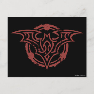 Batman Symbol   Red Outline Urban Logo Postcard