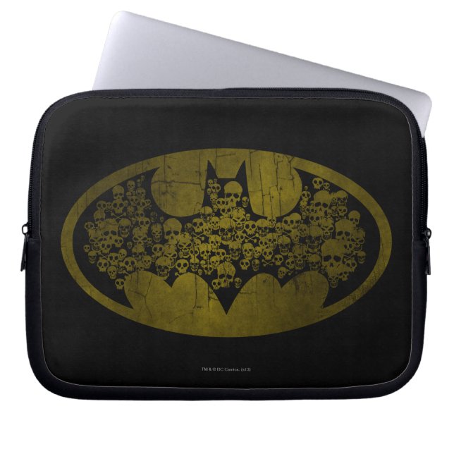 Batman Symbol | Skulls in Bat Logo Laptop Sleeve (Front)