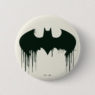 Batman Symbol   Spraypaint Logo 6 Cm Round Badge