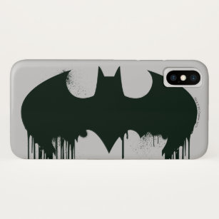 Batman Symbol   Spraypaint Logo iPhone X Case