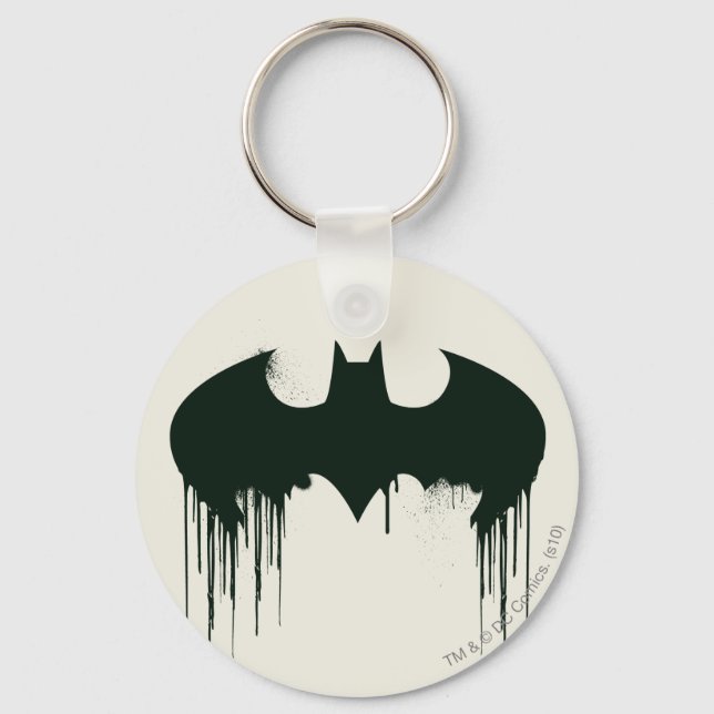 Batman Symbol | Spraypaint Logo Key Ring (Front)