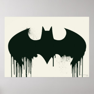 Batman Symbol Spraypaint Logo Poster