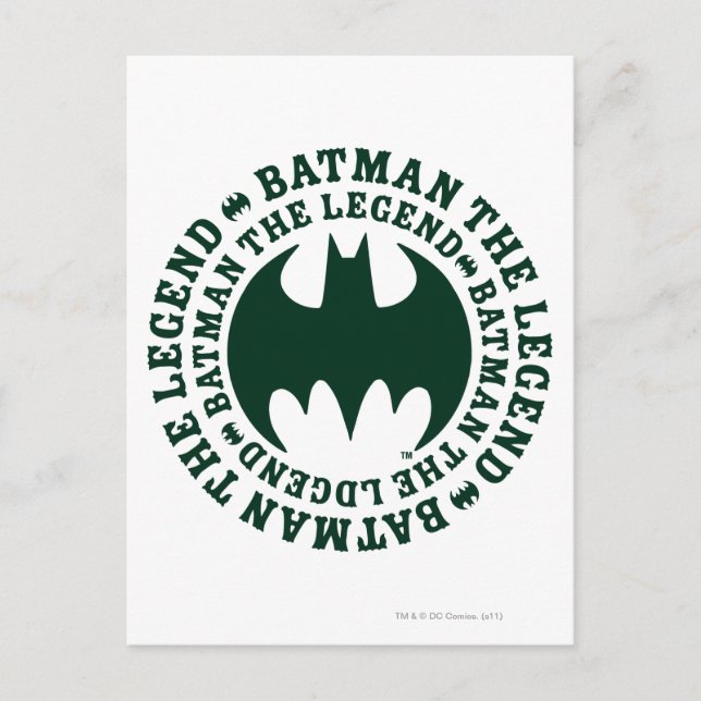 Batman Symbol | The Legend Logo Postcard (Front)