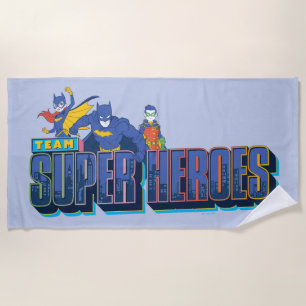 Batman   Team Super Heroes Beach Towel