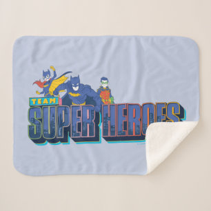 Batman Team Super Heroes Sherpa Blanket