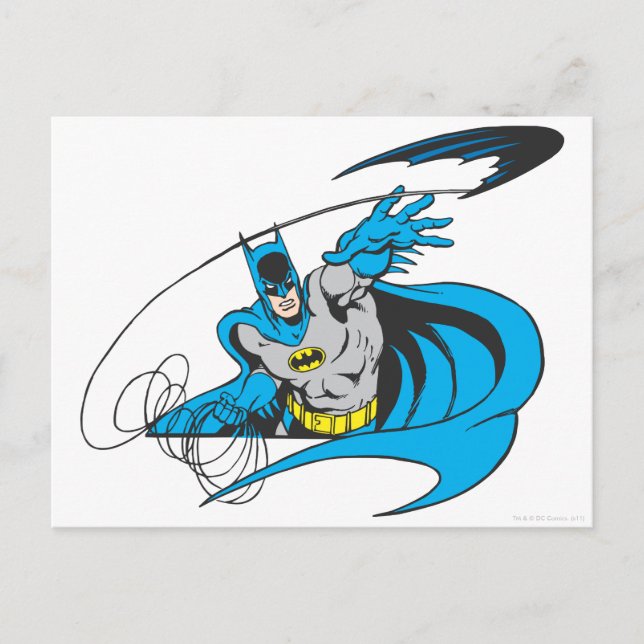 Batman Throws Batarang 3 Postcard (Front)